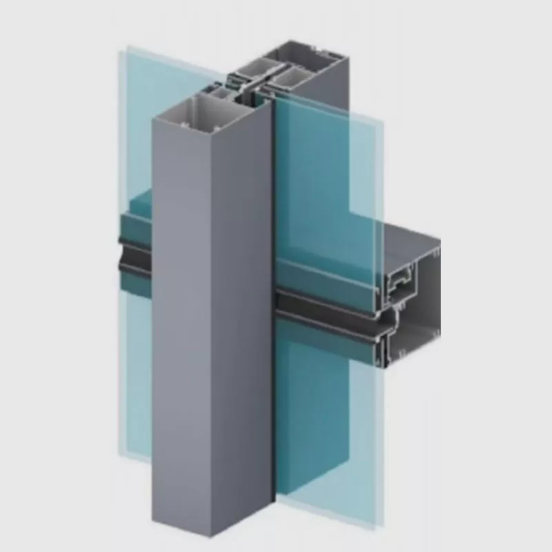 Controle central Double Glass Hidden Hidden Curtain Wall Perfil